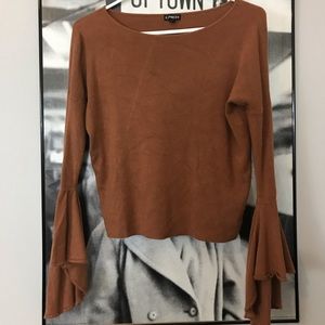 Express Burnt Sienna Bell Sleeve Sweater